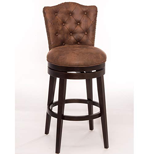 Hillsdale Edenwood 30  Chestnut Faux Leather Swivel Barstool