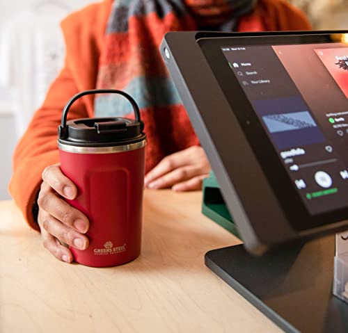 Stainless Steel Insulated Coffee Mug For Hot & Cold Drinks, 12 Oz Red - Coffee Cup With Lid And Handle - Coffee Travel Mug - 100% Leak-Proof Insulated Coffee Tumbler - Travel Coffee Mug Spill Proof #TOP7