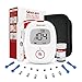 Sinocare Safe AQ Voice Glucometro Misuratore Glicemia nel Sangue Senza Codifica con Funzione Vocale, Diabete Test Kit di Test Rapido e Accurato, Incluse 25 Strisces/Lancettes-mg/dL