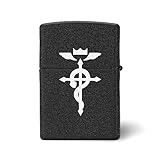 鋼の錬金術師 ジボライター ZIPPO兼用ボックス ライターボックス ライターケース ライター 金属シェル オイルライターボックス ジボライターケース ライターケース 喫煙セット コレクション贈り物 男女兼用 3.7*1.3*5.7cm