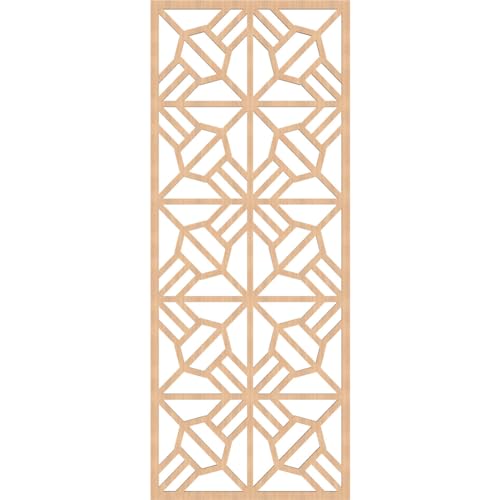 Image of Auburn Decorative Pierced Fretwork Wood Wall Panels, 21 3 /8 inchW x 54 3 /8 inchH x 3 /8 inchT, Hickory