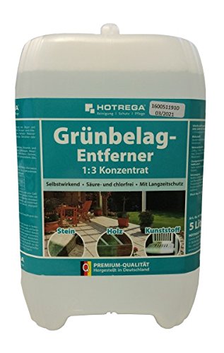 HOTREGA® Grünbelag-Entferner 1:3 Konzentrat 5 l - Säure & chlorfreier Spezialreiniger Cover