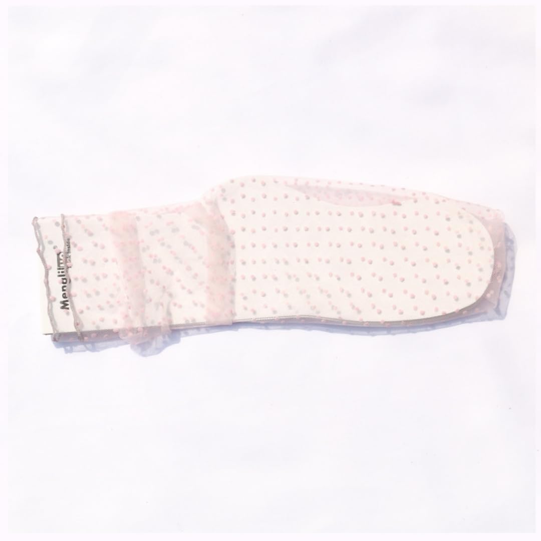 Ulalaza 4 paires de chaussettes en dentelle pailletée étoiles chaussettes de cheville chaussettes transparentes pour femmes filles