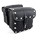 APEBAZY Motorrad Satteltaschen Universal Satteltasche PU Leder Seitliche Werkzeugtaschen Große Kapazität PU-Leder Außentasche für Sportster Softail Dyna ADV Nieten