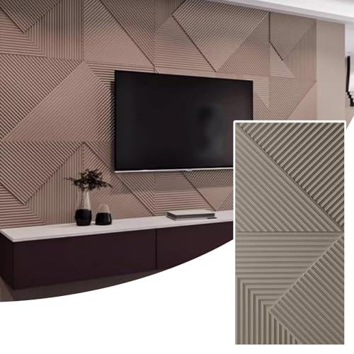 Studio et salon modernisés par le panneau mural 3D pour masquer un mur vide