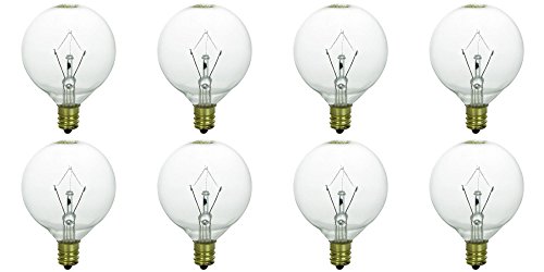 Memotronics 25 Watt Extra Long Life Bulb for Scentsy Full-Size Scented Wax Warmers, KE-25WLITE, 25W, 120 Volt, Pack of 8 Bulbs