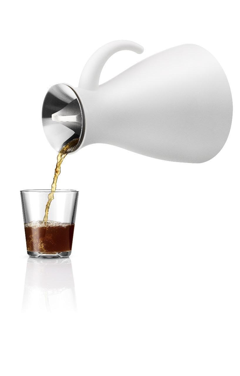 Vacuum Jug 1.0 Liter Capacity, White Matt, Stainless Steel (White)