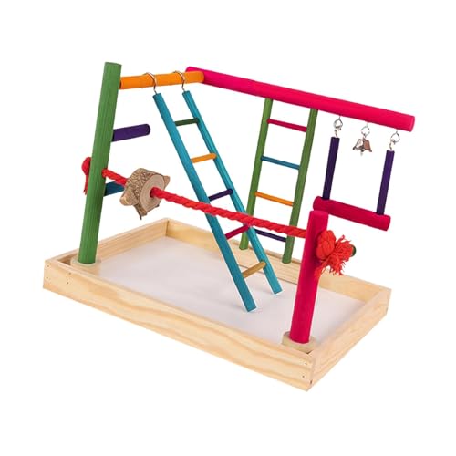 Generic Parrot Playground Bird Play Gym Gaiola Acessórios Bird Play Stand Parrot Play Stand, para Co
