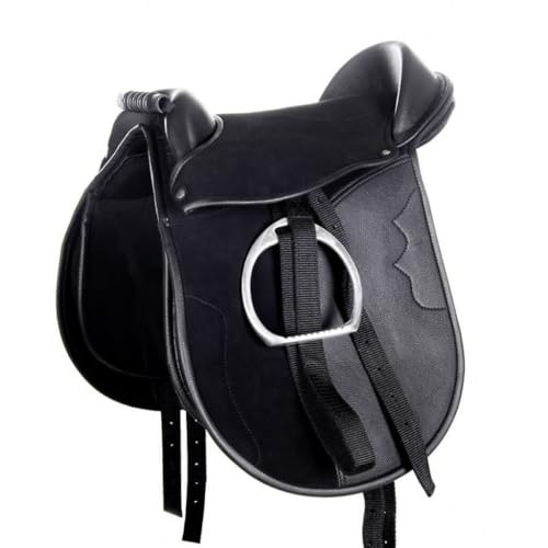 HKM Funny Horses Silla de montar Shetty Negro 12 Inch