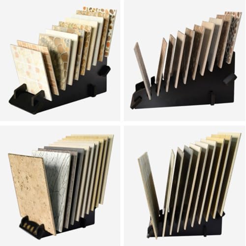 Présentoir carrelage céramique 60x26x30 support portable de sol mdf - 6