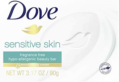 Dove, Bar Soap for Sensitive Skin 3.15 oz 25.2 Ounce, (Pack of 8)
