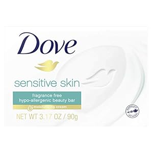 Dove, Bar Soap for Sensitive Skin 3.15 oz 25.2 Ounce, (Pack of 8)
