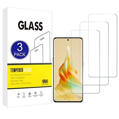 X-Dision [3 Piezas] Compatible con Protector de Pantalla Oppo Reno 8T,Película Protectora 2.5D[Dureza 9H,Compatible con Estuches,A prueba Roturas]Premium Película Vidrio Templado