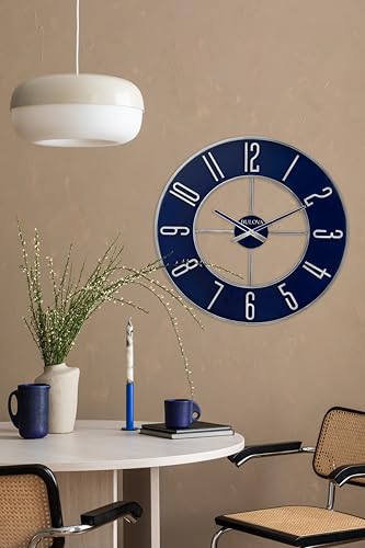 27 Blue Steel Oversize Wall Clock