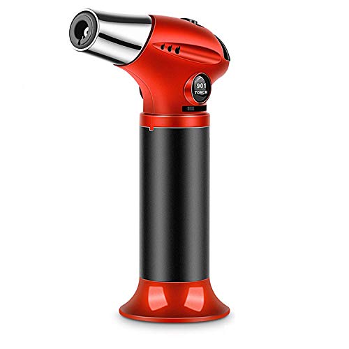 Kitchen Cooking Blow Torch,Culinary Butane Torch Lighter with Safety Lock Adjustable Flame Refillable Blowtorch for Creme/Brulee/Baking/BBQ/DIY Soldering By Sunrich (Butane Gas Not Included)