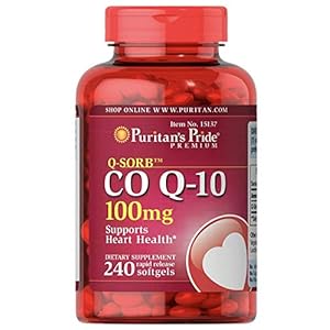 Puritans Pride CoQ10 100mg, Supports Heart Health, 240 Rapid Release Softgels