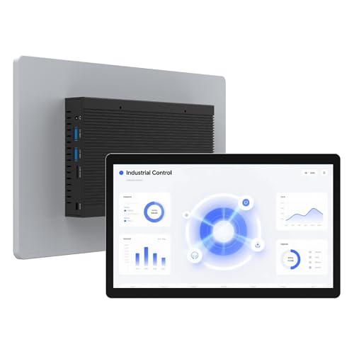 HEIGAOLAPC Panel PC Táctil Industrial Panel Industrial Empotrado 13,3', Fanless Mini PC Pantalla Táctil Win11 Pro N5095 8GB RAM 128GB ROM, 1920x1080 IPS, 4xUSB3.0, 2xRS232, Type-C, HDMI, LAN
