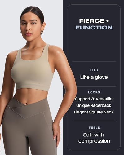 Image of Aoxjox Women's Workout Sports Bras High Impact Fitness Training Gym Khloe Bra Yoga Crop Tank