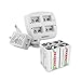Tenergy TN136 4 Bay 9V Smart Charger with 4 Pieces 9V Tenergy Centura (Low Self Discharge) NiMH 200mah Rechargeable Batteries