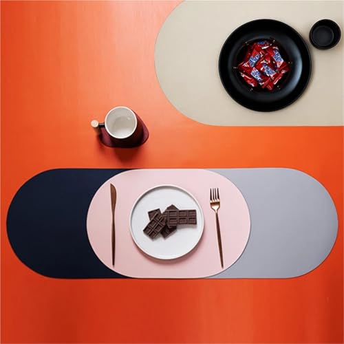 Sets de table en similicuir bleu ciel S x2 pour protéger et décorer la table - 5