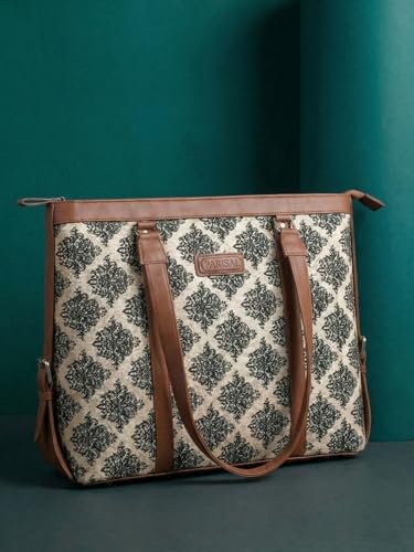 Image of Stylish Tote Bags for Office Use | Laptop Bag 15.6 inch | Purse for Women | Vegan Leather Handbag | Daily & Travel Use |