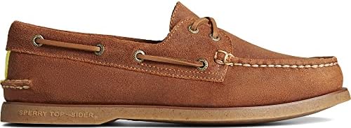 Sperry Men's Gold A/O 2-Eye Boat Shoe, TAN Suede, 8 | Image 2