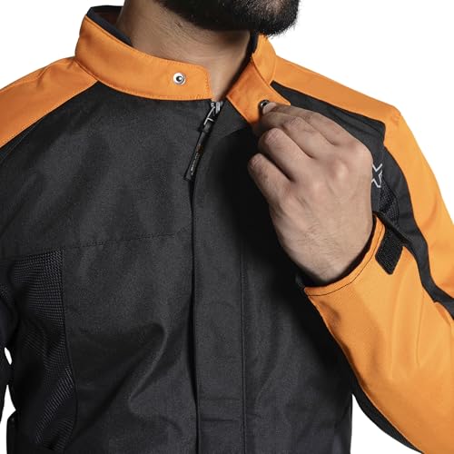 Image of HARLEY-DAVIDSON X TourX Edge Riding Jacket | 100% Polyester with Breathable Mesh Lining | Reflective Prints, Mandarin Collar & Contrast Piping | Durable, Lightweight & Stylish Motorcycle Jacket
