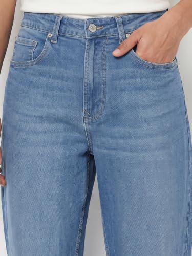 Image of Spykar Men's Renato Loose Fit Jeans | Mid Rise | Casual Denim | Stretch Fit | Jeans for Man