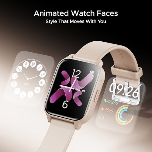 Image of Boat Wave Call 2 Plus Smart Watch w /Bilingual Support (Hindi /English), 1.96 inch(4.97 cm) HD Display, BT Calling, 100+Sports Modes, Animated Watch Faces, Voice Assistant(Cherry Blossom)