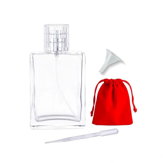 Jinxihuachen Premium 100ml Glass Spray Bottle - Perfect for Essential Oils Perfumes DIY Recipes - Leak-Proof Mist Sprayer