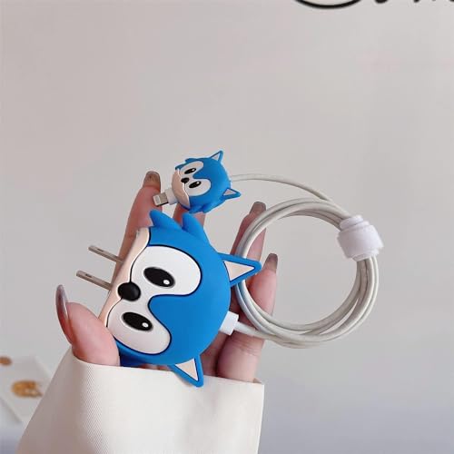 Image of Cartoon 3D Design Protective Case Compatible with Apple 18W - 20W USB-C Power Adapter Charger, Protective Cover for iPhone 18W & 20W Power Adapter Charger with Wire Saver. (Sonick)