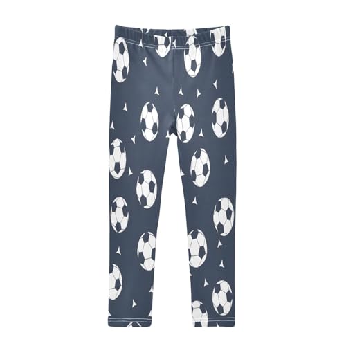 Toddler Girls Leggings Printed Yoga Pants Leggings White Black Football for Kids