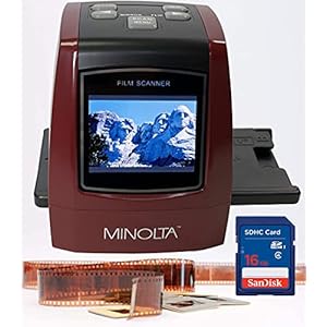MINOLTA Film & Slide Scanner, Convert Color & B&W 35mm, 126, 110 Negative & Slides, Super 8 Films to 22MP JPEG Digital…