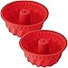 Miotlsy Stampo in Silicone 2PCS Stampo per Ciambella Antiaderente Kougolf, Stampo per Pane e Torte, pasticcini Juliette Stampo Gugelhopf, Silicone, Rosso, 23 cm
