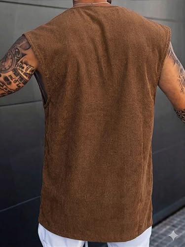 Image of RodZen Mens Polyester Tank Tops Sleeveless Round Neck T-Shirt for Gym, Running and Outdoor