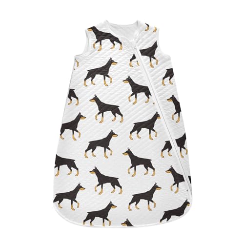 vvfelixl Colored Doberman Dog Baby Sleeping Bag Sleep Sack,Baby Wearable Blanket Sleep Suit for 0-6 Months