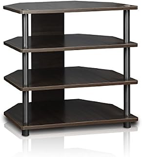 Furinno Toolless TV Stands, Wood, Espresso/Black, one size
