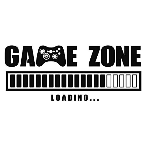 Game Zone Loading Wandaufkleber, abnehmbare Wandaufkleber, schwarze PVC-Zitate Cover