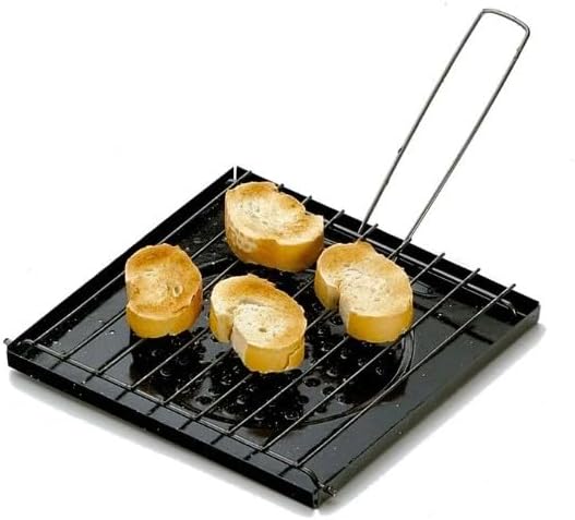 Utensilios de cocina que acampan plegables del pan clásico de la tostadora 2 en 1 difusor del calor Enlozado