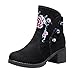 HNHN Sandales pour Femme Femmes Gland Femmes Mode Chaussures Bottes Bottes Cheville Haute Fleurs Talons Bottes Bottes pour Femmes Botte Plate Four