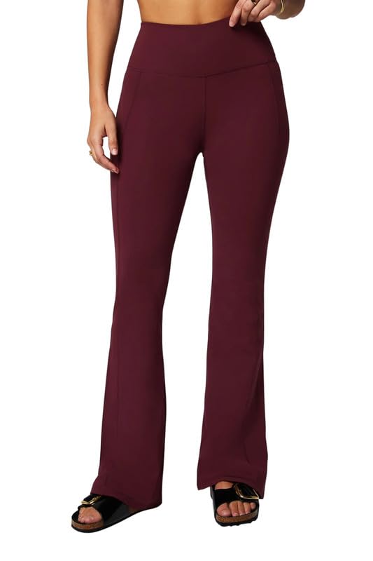 Fabletics Women's Oasis Pureluxe High-Waisted Kick Flare, Light Compression, Buttery Soft