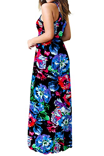 Image of DEARCASE Women's Sleeveless Summer Maxi Dress with Pockets,Beach,Vacation