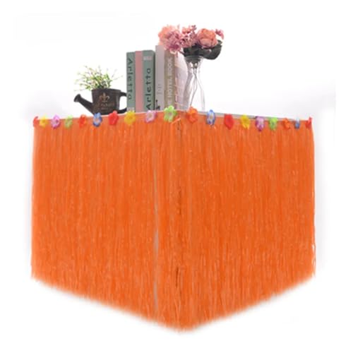 Party-Tischrock-Dekoration, Partytischrock Mehrfarbig 276x(30-75)(Orange,276x30)