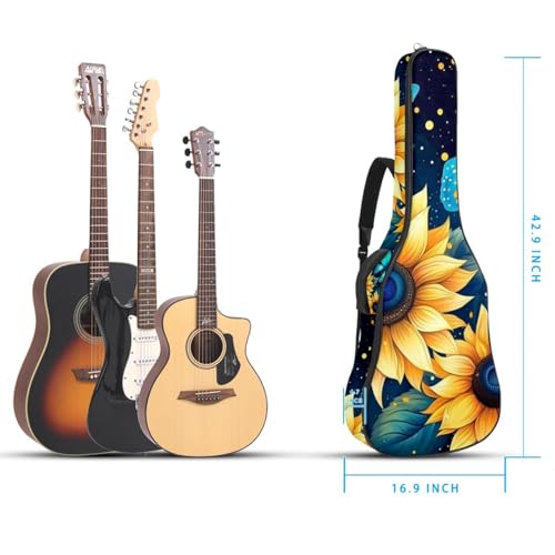 JRHEJTFZ Housse pour guitare acoustique de 1,9 cm d’épaisseur, étanche, durable et élégante, motif tournesol bleu fleur, Multicolore 5., 42.9×16.9×4.7 in, Motif imprimé tendance - Les Beatles, Paul McCartney, John Lennon, RIngo Starr, George Harrison JRHEJTFZ Housse pour guitare acoustique de 1,9 cm d'épaisseur, étanche, durable et élégante, motif tournesol bleu fleur, Multicolore 5., 42.9x16.9x4.7 in, Motif imprimé tendance – Image 6