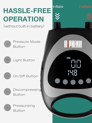 Niphean Paddle Board Pump, 20PSI Portable Sup Pump with Deflation Function, Car Charging Paddleboard Pump for Inflatables, Paddle Boards, Kayak, Boat