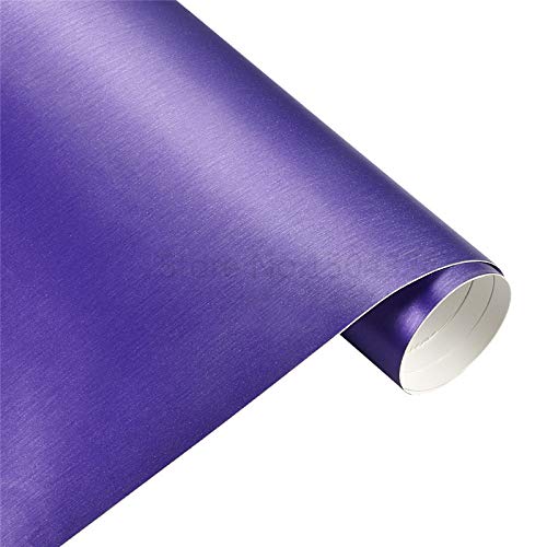 CVANU Gloss Chrome Brushed Vinyl Car Wrap Sticker with Air Release Bubble Free Anti-Wrinkle CV-208 24''x150''inch