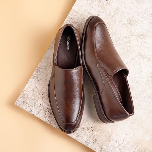 Image of Shades Classic Slip-On Formal Shoes for Men | Comfortable Walking Shoes | Classic Design | Soft Lining | Breathable | Slip Resistant