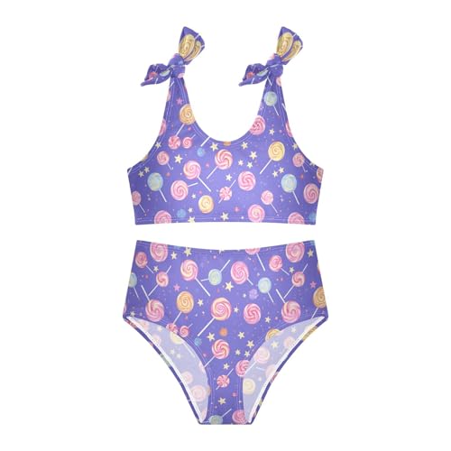 Wusikd Lollipops Girls Swimsuits Two Piece Stars Swimwear Bikini Set for for Girls Size 3T3