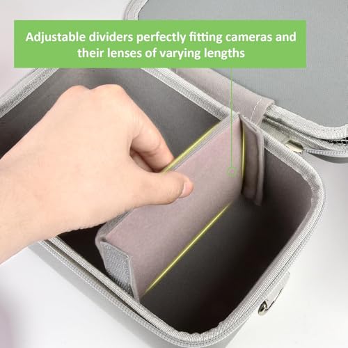 Bolsa para cámara DSLR y mirrorless gris ajustable miniatura 6