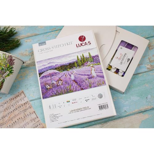 Image of Cross Stitch Kit Luca-S GOLD - Lavender Field, BU5008